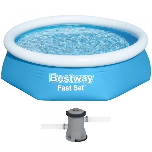 Bestway Fast Set 57450 - Piscina gonfiabile + Pompa filtro 16 W