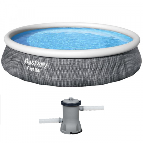 Bestway Fast Set 57376 - Piscina gonfiabile + Pompa filtro 29 W