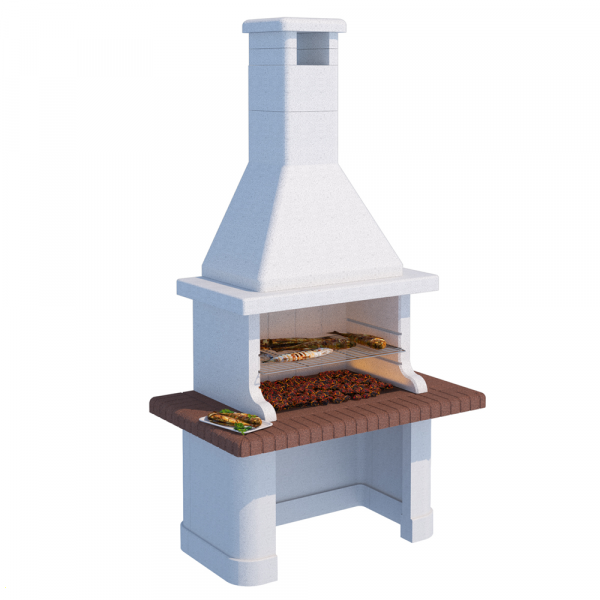 Linea VZ Vulcano - Barbecue à bois et charbon en maçonnerie