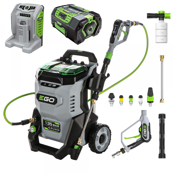 EGO HPW2000E - Akku-Hochdruckreiniger - 135 bar - 6.5 l/min - 56V - 7.5Ah