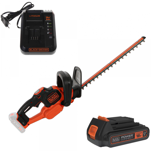 Black & Decker GTC18452PC-QW - Akku-Heckenschere - 18V 2Ah Lithium-Ionen-Akku