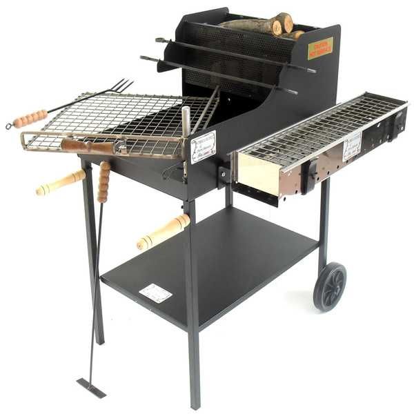 Cruccolini Ghiottone - Holzgrill mit Grillrost - aus schwerem Stahl 50 x 50 cm