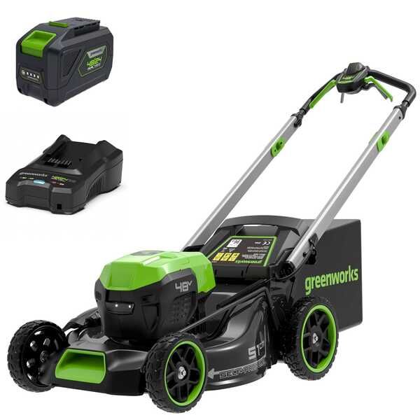 Greenworks GD48LM51SPIIK5 - Akku-Rasenmäher mit Eigenantrieb - 48V/5Ah - Schnittbreite 51 cm