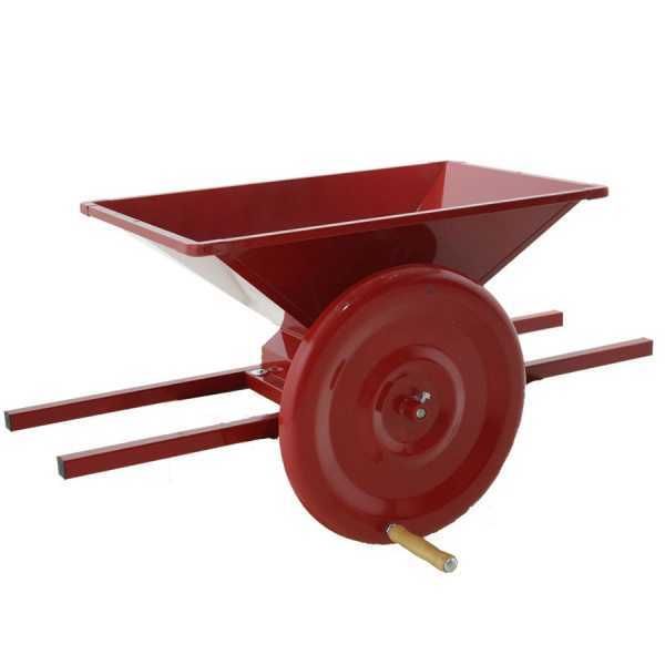 Baesso - Fouloir à brancard petit modèle manuel avec timon et rouleaux aluminium