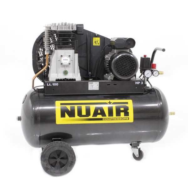 Nuair B3800B/100 CM3 - Compresor de aire eléctrico de correa - motor 3 HP - 100 l